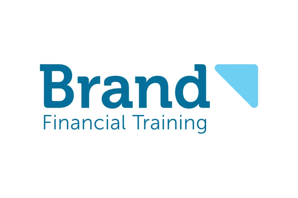 Brand Financial Training - New logo design by Gavin Stretch shown on a white background.