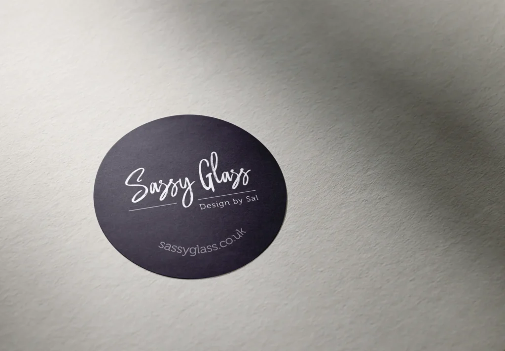 Sassy Glass sticker designed by Gavin Stretch of Mode=Create