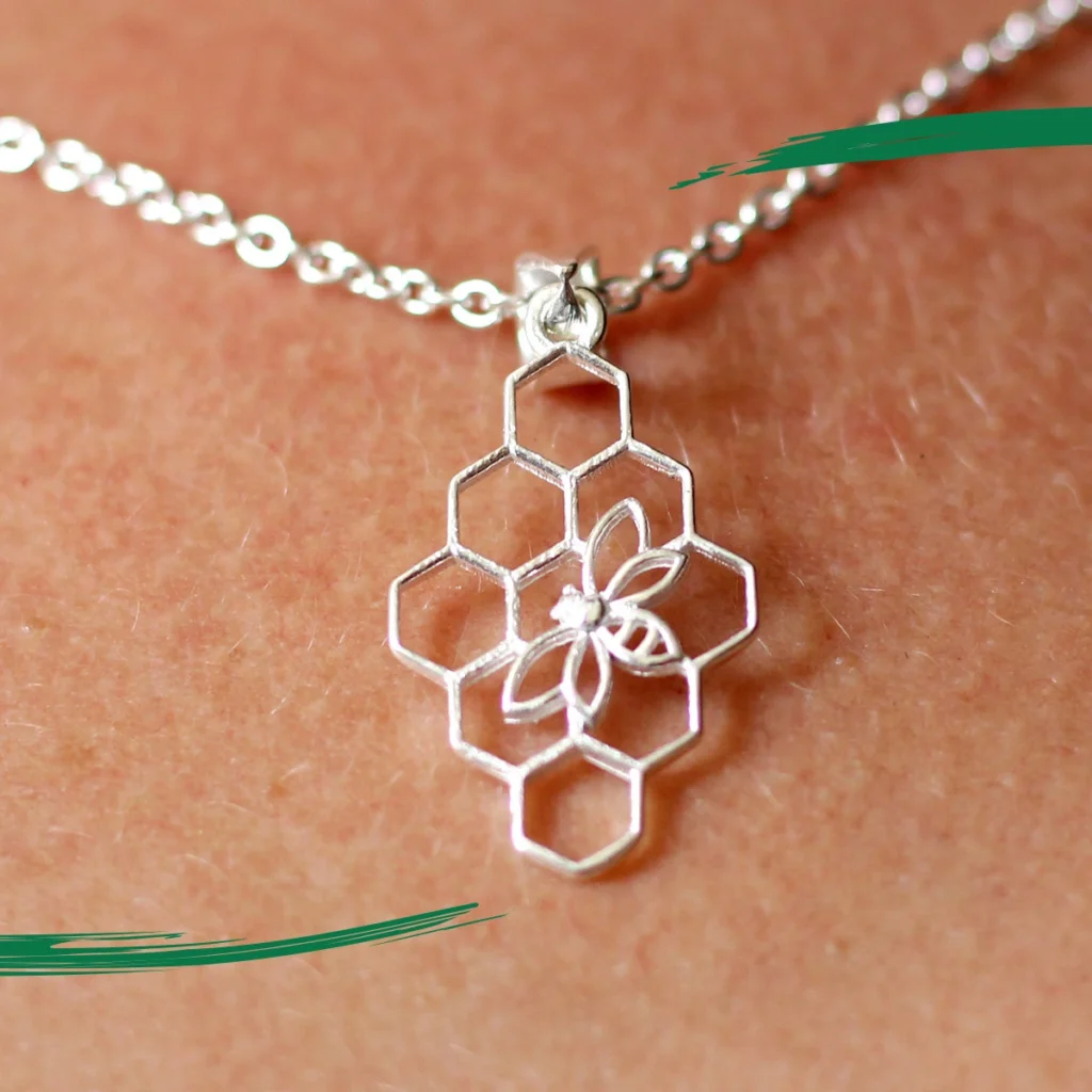 Bee necklace example product image for Shiny Happy Eco by Gavin Stretch of Mode=Create.