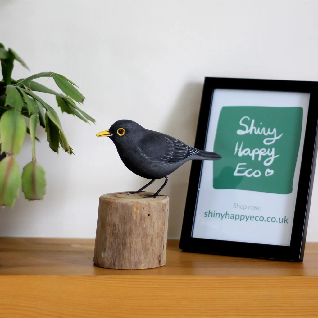 Blackbird ornament example product image for Shiny Happy Eco by Gavin Stretch of Mode=Create.